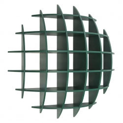 Atmo - półka sfera 70x70x20, zielony ciemny